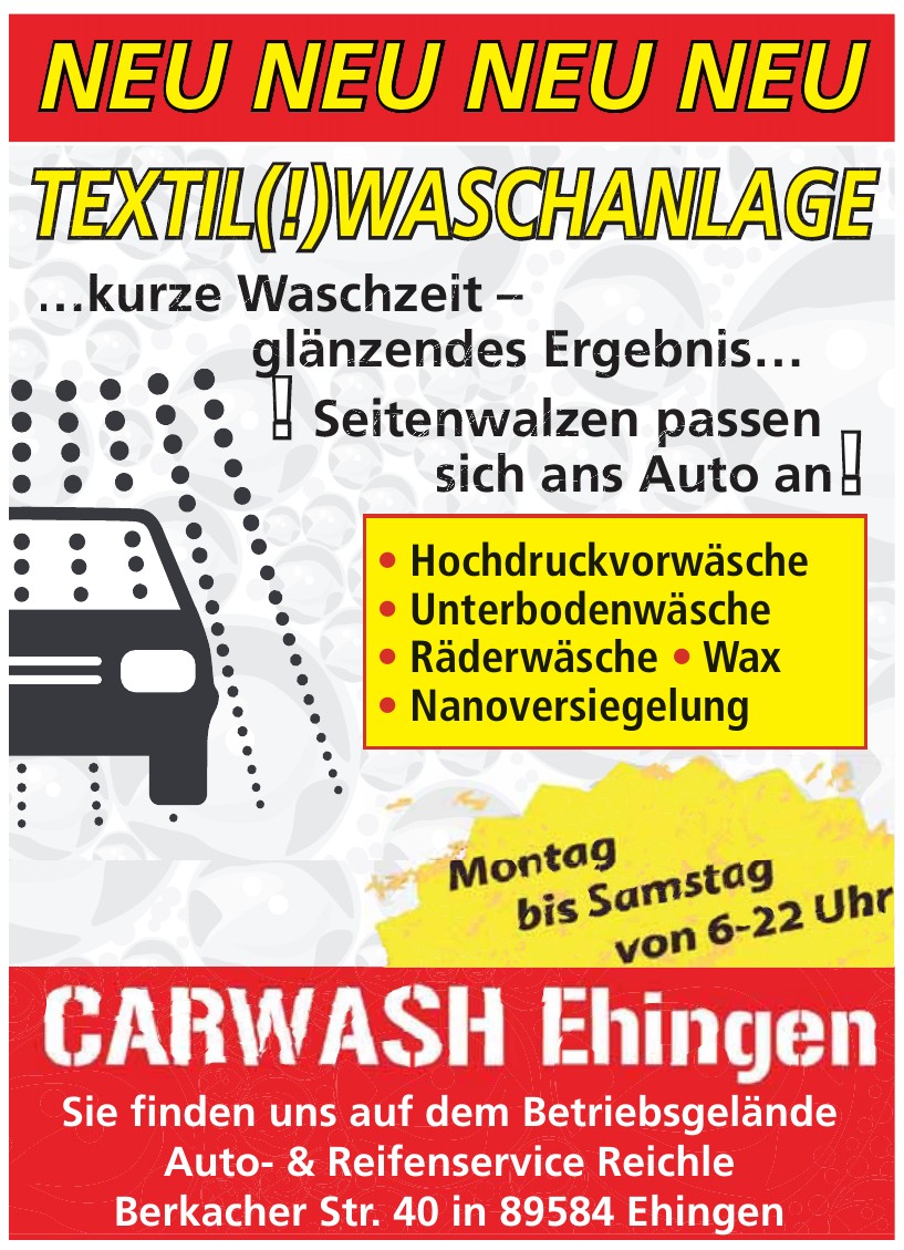 Carwash Ehingen Auto- & Reifenservice Reichle