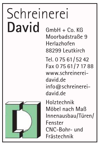 Schreinerei David GmbH + Co. KG