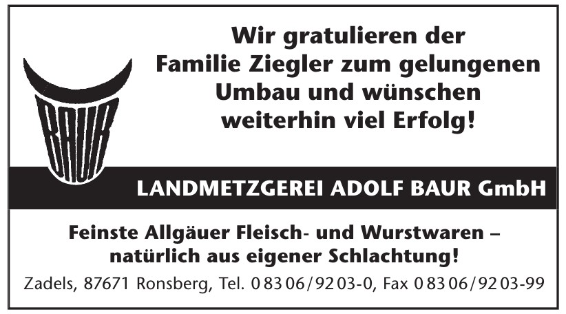 Landmetzgerei Adolf Baur Gmbh
