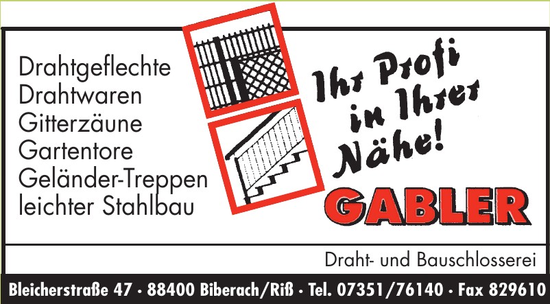 Gabler Draht- und Bauschlosserei
