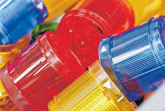 Die bunte Welt von WERMA: Das Unternehmen stellt vor allem Signalleuchten und Ampeln, Signalsäulen, Hupen und Sirenen sowie innovative Systeme zur Prozessoptimierung für die Fertigung, Produktionslogistik und den Versand her. Angefangen hat alles im Jahr 1950 mit Haartrocknern und Motoren.